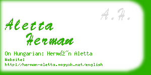 aletta herman business card